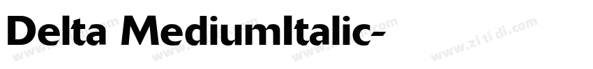 Delta MediumItalic字体转换